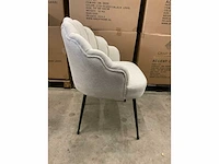 (4x) great home accent zb-5600 - schelpstoel - crème/zwarte poot - afbeelding 4 van  7
