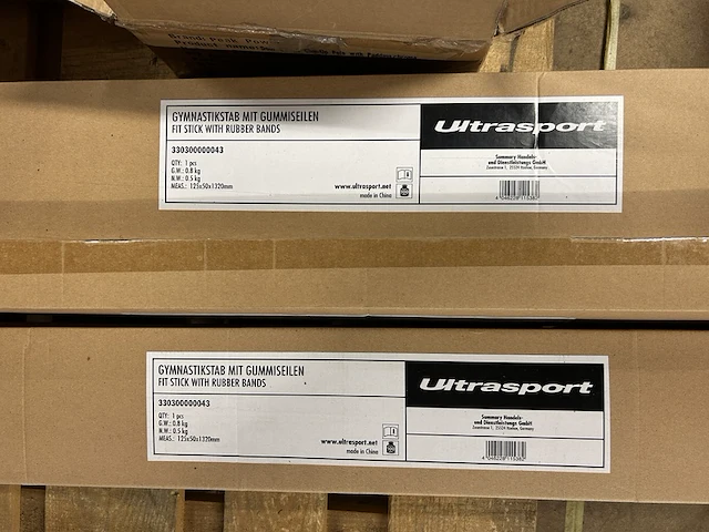 4x gym stick met elastische touwen ultrasport, zwart - afbeelding 4 van  5