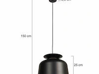 4x hanglamp skandina zwart met gouden binnenkant, steinhauer lighting, 3684zw, zwart goud, 2025 - afbeelding 5 van  8