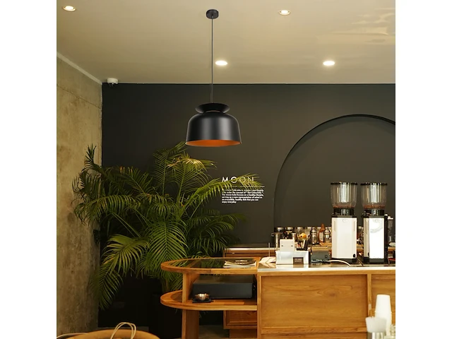 4x hanglamp skandina zwart met gouden binnenkant, steinhauer lighting, 3684zw, zwart goud, 2025 - afbeelding 3 van  7