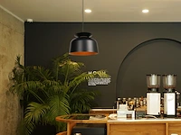 4x hanglamp skandina zwart met gouden binnenkant, steinhauer lighting, 3684zw, zwart goud, 2025 - afbeelding 2 van  9