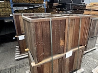 4x hardhouten bloembakken - afbeelding 1 van  2