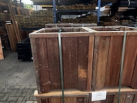 4x hardhouten bloembakken - afbeelding 2 van  2