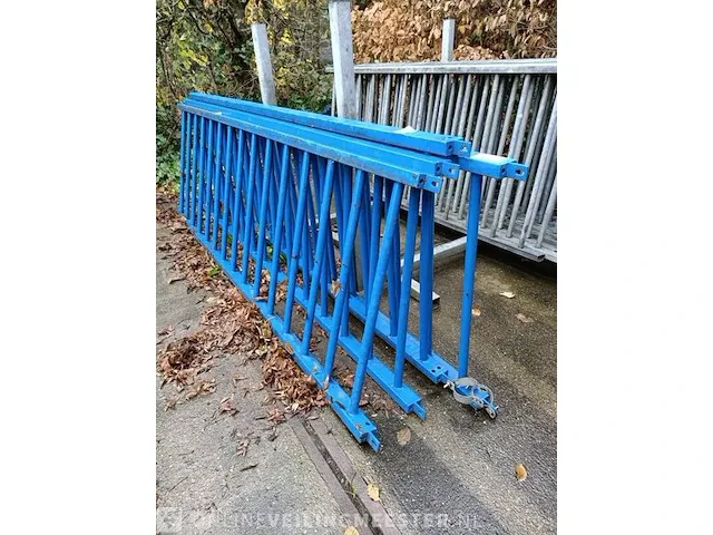 4x hekwerk, blauw - afbeelding 3 van  7