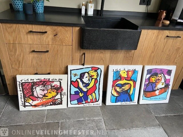 4x herman brood verliefd-verkering-relatie-huwelijksbootje - afbeelding 1 van  4