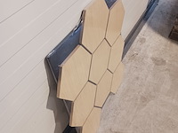 4x hexagon wandpaneel 80x60, sanderz, oak eiken, 2025 - afbeelding 3 van  5