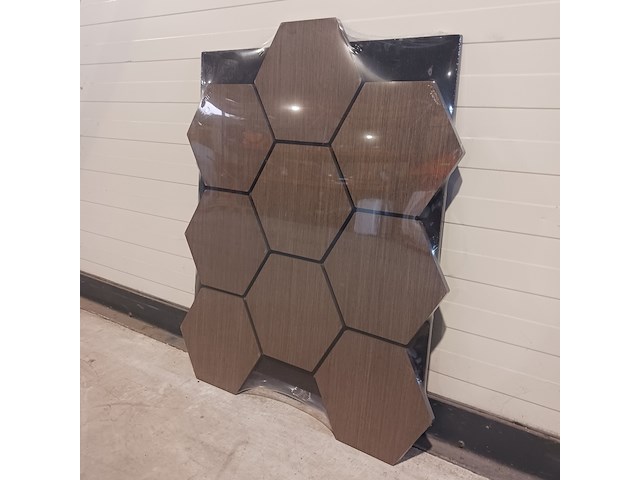 4x hexagon wandpaneel 80x60, sanderz, smoke eiken gerookt, 2025 - afbeelding 1 van  5