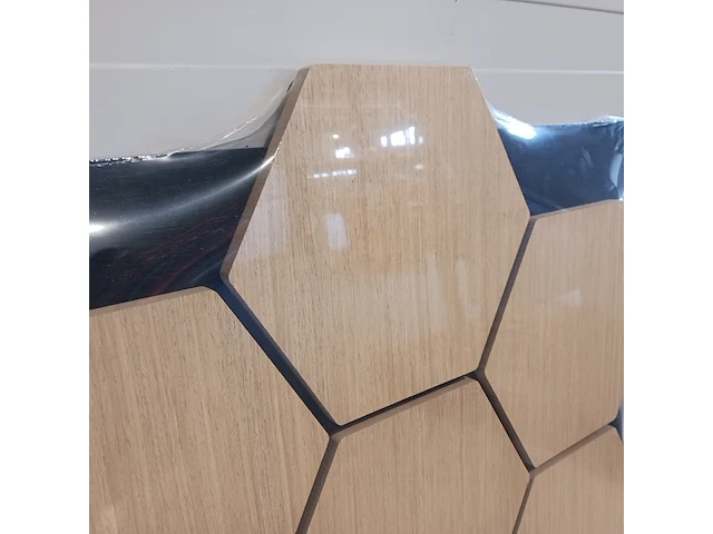 4x hexagon wandpaneel akoestisch, oak, 2025 - afbeelding 2 van  5