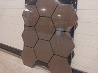 4x hexagon wandpaneel akoestisch, smoke, 2025 - afbeelding 1 van  5