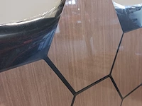 4x hexagon wandpaneel akoestisch, walnut, 2025 - afbeelding 2 van  5