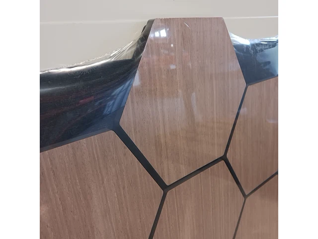 4x hexagon wandpaneel akoestisch, walnut, 2025 - afbeelding 2 van  5