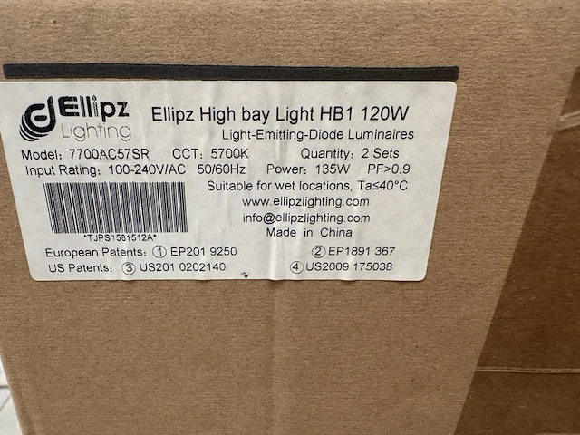 4x high bay light hb1 120w met industriële kap ellipz lighting - afbeelding 5 van  6