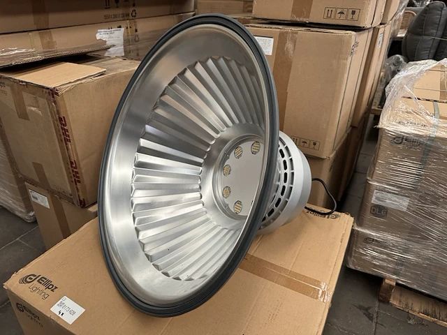 4x high bay light hb1 120w met industriële kap ellipz lighting - afbeelding 1 van  5