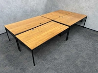 4x instelbaar industrieel bureau 180x90 - massief houten blad - afbeelding 15 van  21