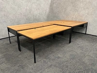 4x instelbaar industrieel bureau 180x90 - massief houten blad - afbeelding 3 van  21