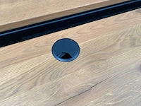 4x instelbaar industrieel bureau 180x90 - massief houten blad - afbeelding 10 van  21