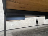 4x instelbaar industrieel bureau 180x90 - massief houten blad - afbeelding 11 van  21