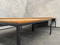 4x instelbaar industrieel bureau 180x90 - massief houten blad - afbeelding 14 van  21