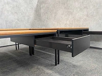 4x instelbaar industrieel bureau 180x90 - massief houten blad - afbeelding 16 van  21
