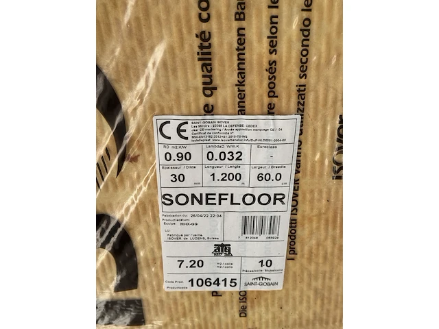 4x isolatie 1200x600x30mm rd:0,94 10pl/pak(=7,20m²) isover sonefloor - afbeelding 4 van  4