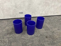 4x kartell - design prullenbak - blauw - afbeelding 1 van  4