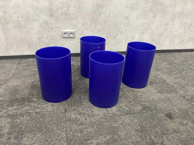 4x kartell - design prullenbak - blauw - afbeelding 2 van  4