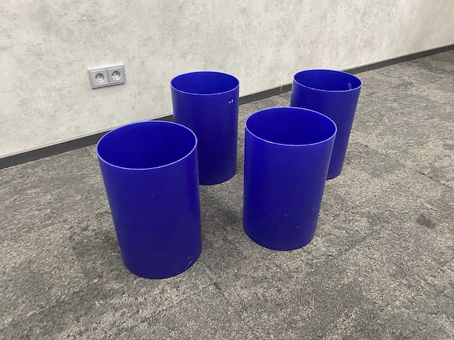 4x kartell - design prullenbak - blauw - afbeelding 4 van  4