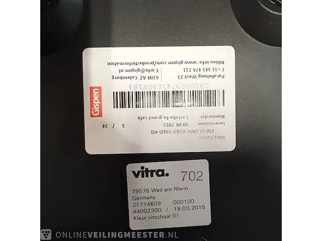 4x kuipstoel vitra, eames - afbeelding 8 van  9