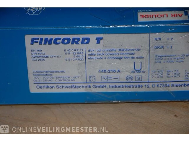 4x laselectroden oerlikon fincordt, 4,0x450mm oerlikon - afbeelding 2 van  2