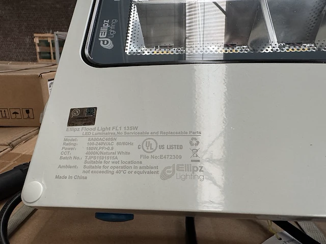4x led flood light fl1 135w 4000k ellipz lighting - afbeelding 3 van  4