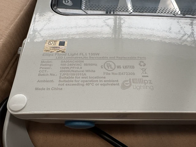 4x led flood light fl1 135w 4000k ellipz lighting - afbeelding 4 van  5
