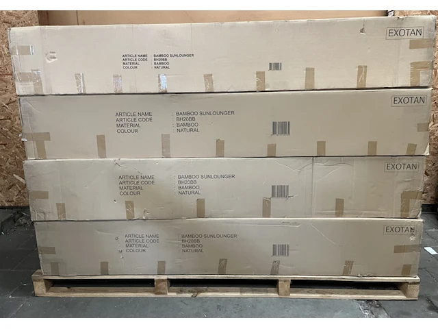 4x ligbedden bamboo, exotan, bruin - afbeelding 5 van  10