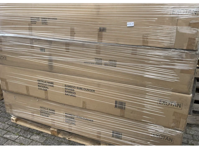 4x ligbedden bamboo, exotan, bruin - afbeelding 7 van  10