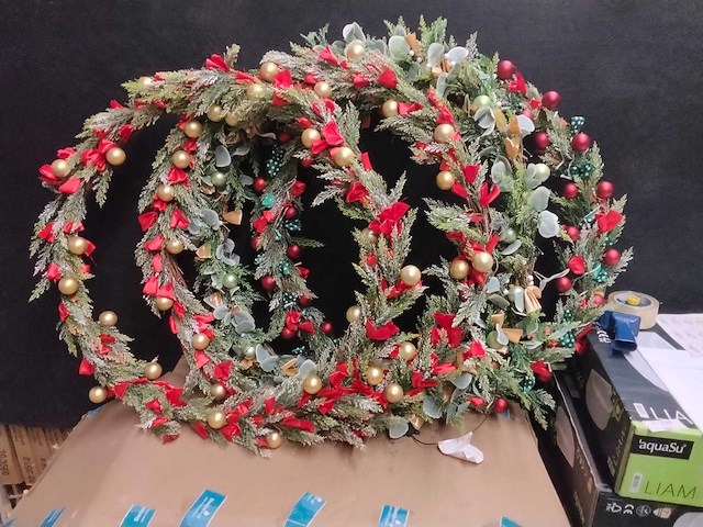 4x luxe grote kerstkransen - afbeelding 2 van  7
