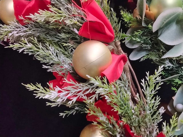 4x luxe grote kerstkransen - afbeelding 6 van  7