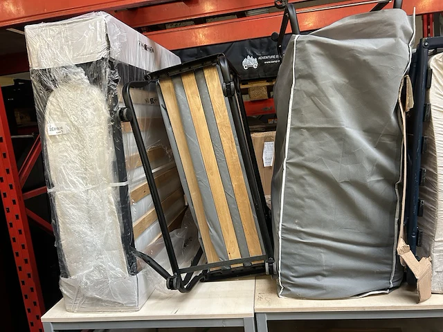 4x luxe opklapbed, vouwbed met matras - afbeelding 3 van  7