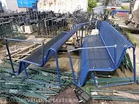 4x metalen parkbank, blauw - afbeelding 4 van  4