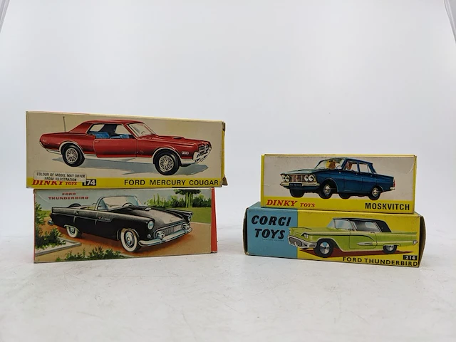 4x miniatuur tekno, dinky toys, corgi toys - afbeelding 1 van  8