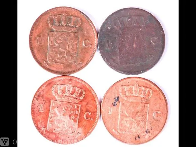 4x munten koning willem , 1823-1876 - afbeelding 2 van  2