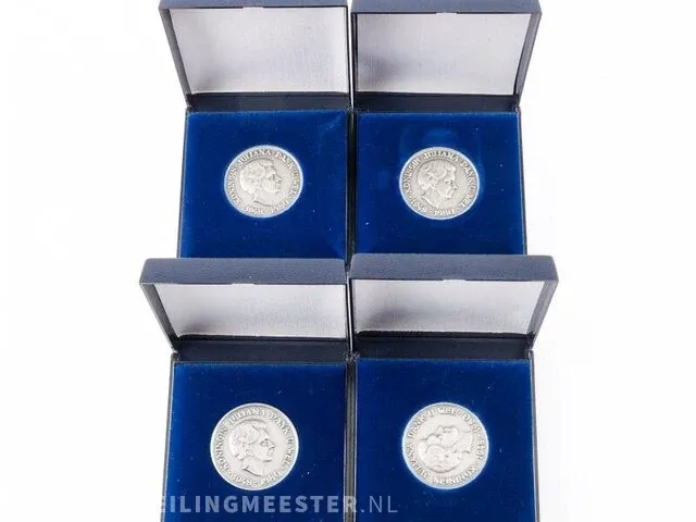 4x munten koningin juliana 1948-1980 - afbeelding 1 van  5