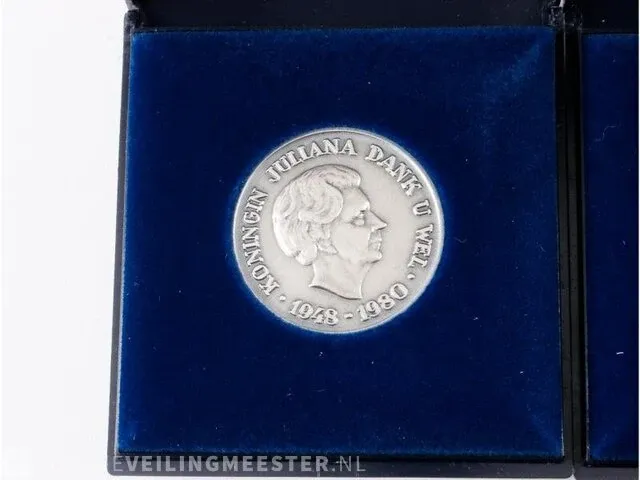 4x munten koningin juliana 1948-1980 - afbeelding 2 van  5