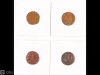 4x munten koningin wilhelmina 1896-1921 - afbeelding 2 van  2