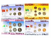 4x muntsets diverse landen - afbeelding 1 van  5