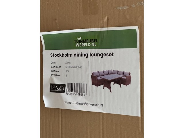4x onderdeel stockholm dining loungeset (3x 1/3, 1x 3/3), denza - afbeelding 4 van  5
