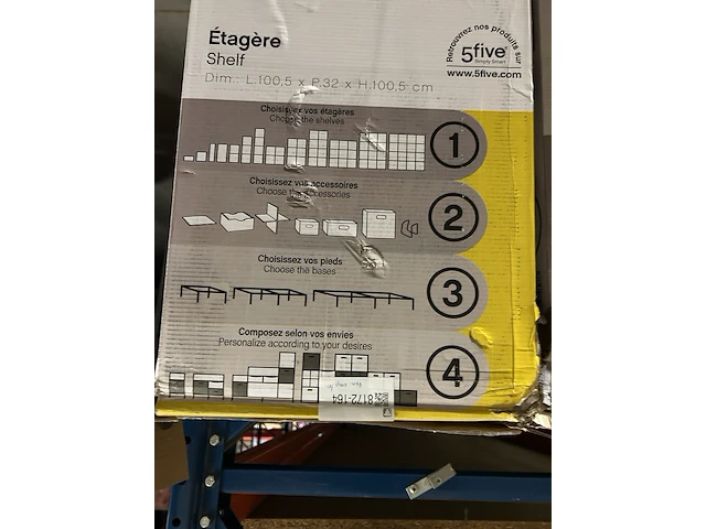 4x opbergkast 9 vakken 100,5x100,5x32 cm 5five - afbeelding 3 van  4