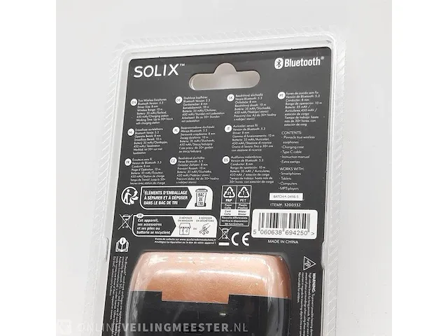 4x paar oordopjes solix, true wireless earphones - afbeelding 5 van  9