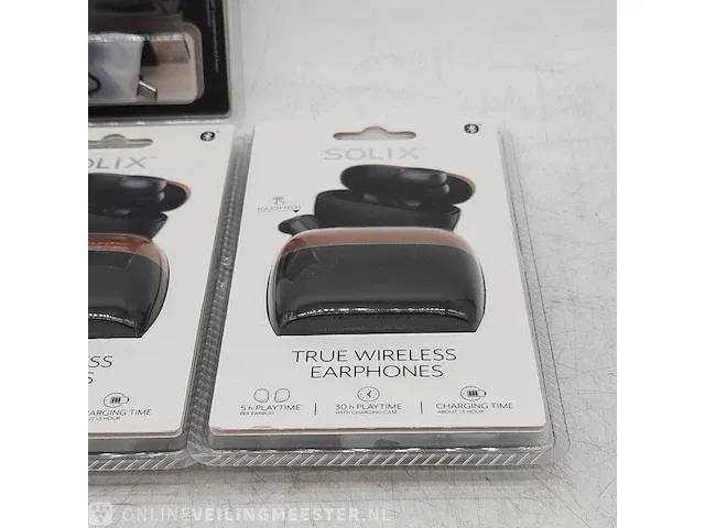4x paar oordopjes solix, true wireless earphones - afbeelding 9 van  9