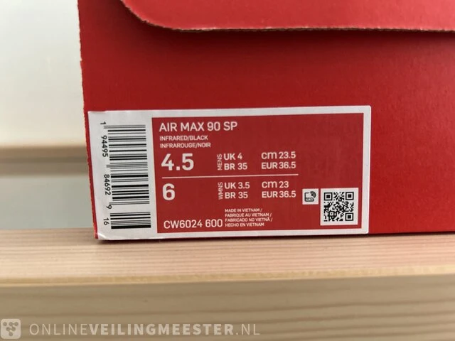 4x paar sneakers maat 36.5 nike, air max 90 - afbeelding 6 van  19