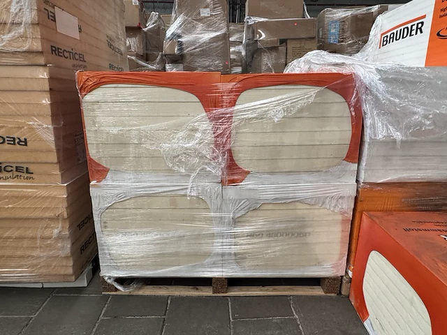 4x pir 2-z glasvlies 1200x600x60mm rd:2,22 8pl/pak bauder - afbeelding 2 van  3