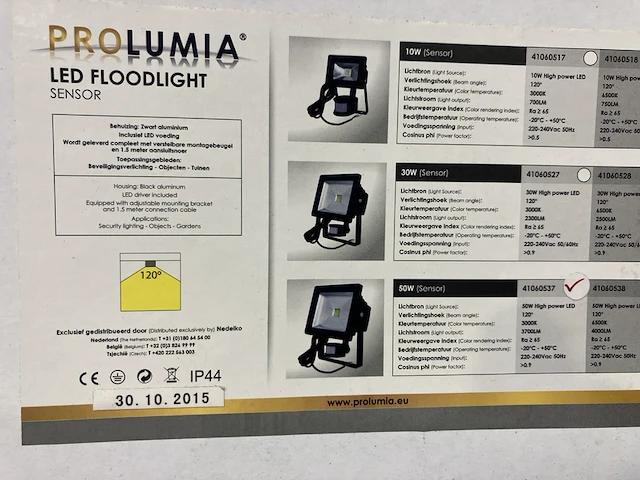 4x pro lumia buitenlamp met sensor 3000k - afbeelding 3 van  3